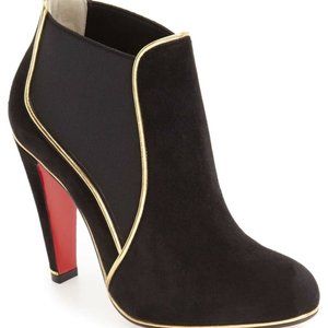NIB Christian Louboutin Loulou Boot Black Suede
